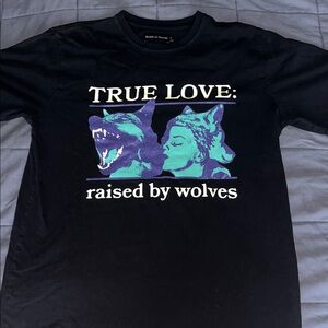 Raised by wolves graphic tee size small